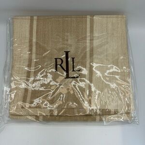 Lauren Ralph Lauren Villa Camelia Linen Full Flat Sheet 100% Cotton Sateen 300c